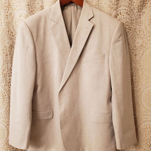 Stafford Linen/Cotton Sport Coat – 52R – Lt. Taupe